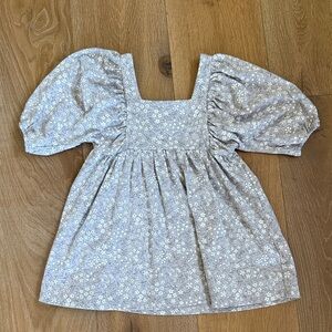 Square Neck Puff Sleeve Floral Baby Dress - Lavender Floral Rylee + Cru 2-3Y